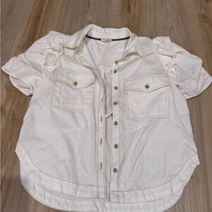 Pilcro White Short Sleeve Shirt
